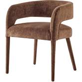 Lauryn Dining Side Chair in All Over Brown Velvet